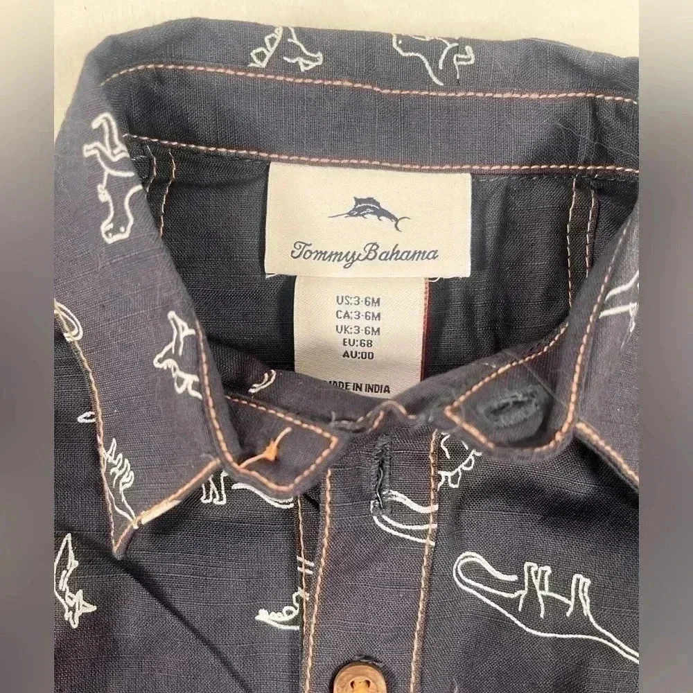 Tommy Bahama Kids Romper & Matching Hat 3-6 Months